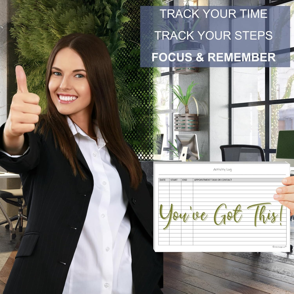 Activity Log Notepads(2 Pack, 50 Pages Each) Pad Planners to List a Task, Action or Contact. A Versatile Work Tool to Track Time & Office Productivity. 8.5 X 5.5, A5 Sheets. Made in the USA.