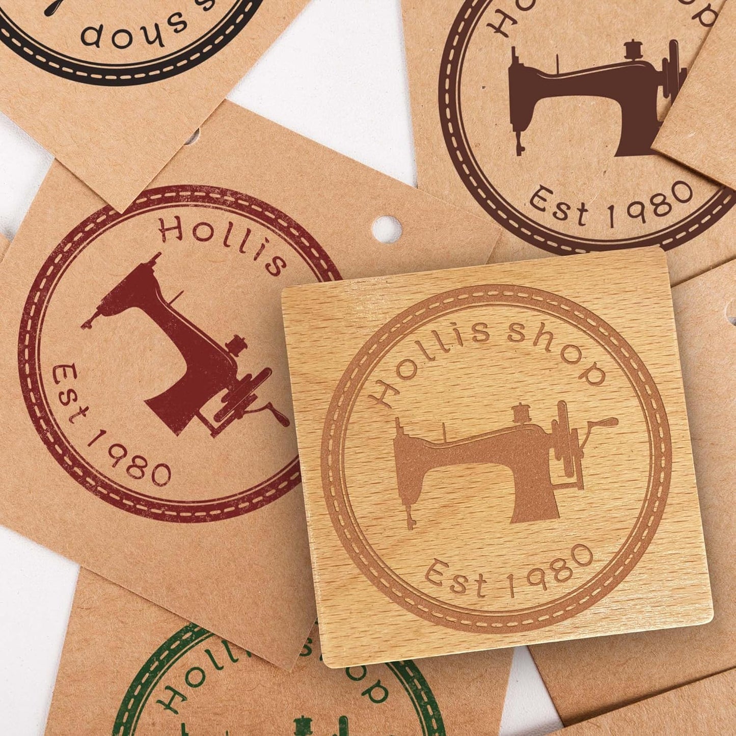 Custom Logo Stamp - Personalized Rubber Stamp - Multiple Size Options Available - Upload Your Logo (4"x4")