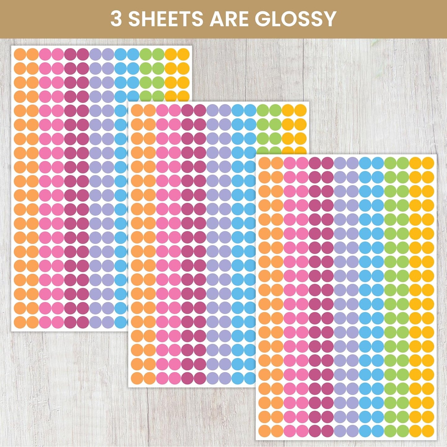 bloom daily planners Color Coding Planner Stickers - 1/4" Dot Labels - Six Sheets, 1000+ Stickers Per Pack!