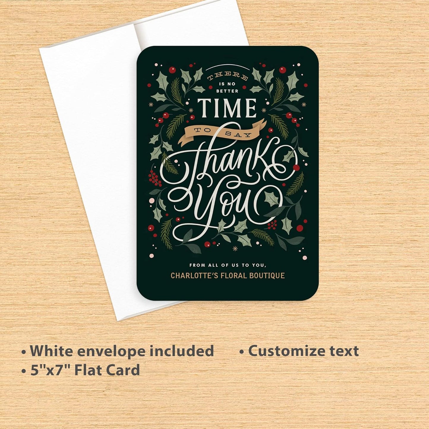 Let's Make Memories Personalized Business Christmas Cards with Envelopes - Premium Quality - 5x7-2025 Holiday Cards & White Envelopes - No Better Time - 50 ct