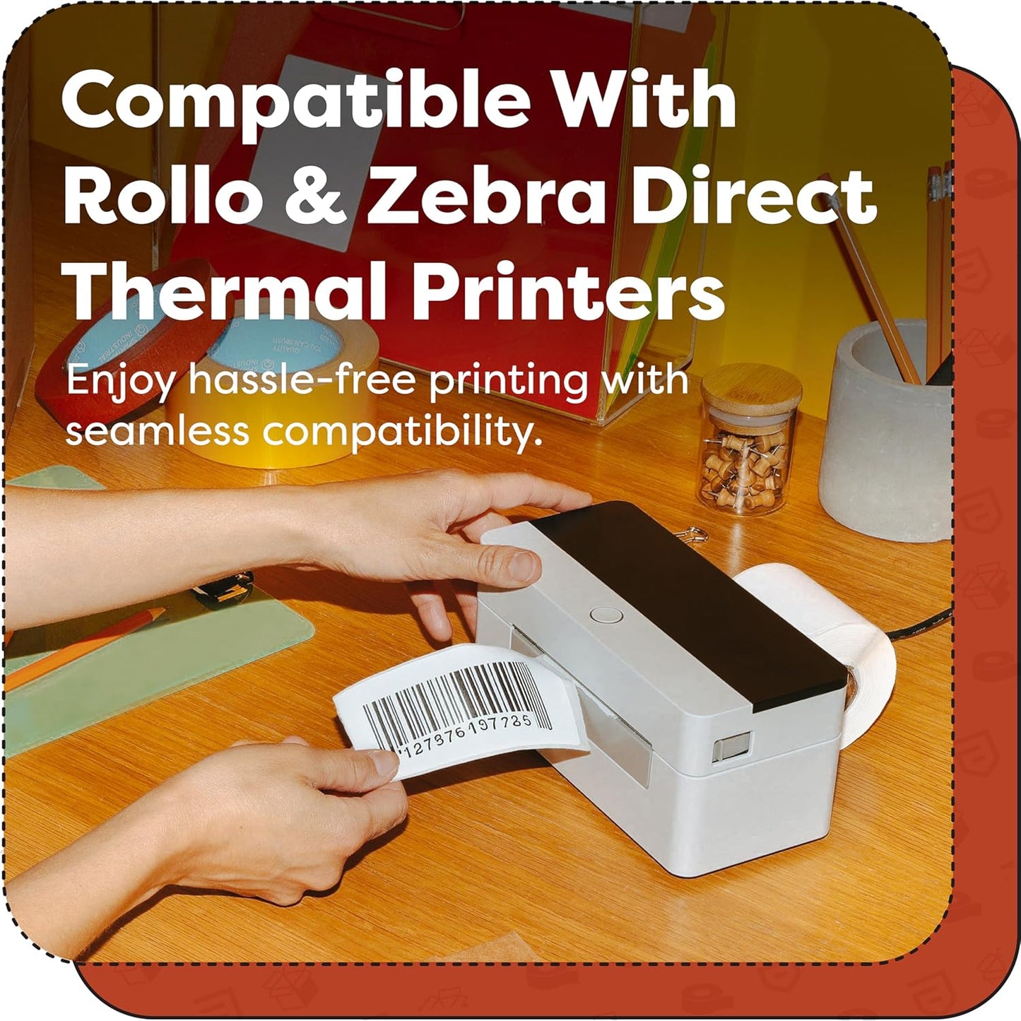 Aegis Adhesives - 4” X 3” Direct Thermal Labels for Shipping, Postage, Perforated & Compatible with Rollo, Zebra, & Other Desktop Label Printers (10 Rolls, 500/Roll)