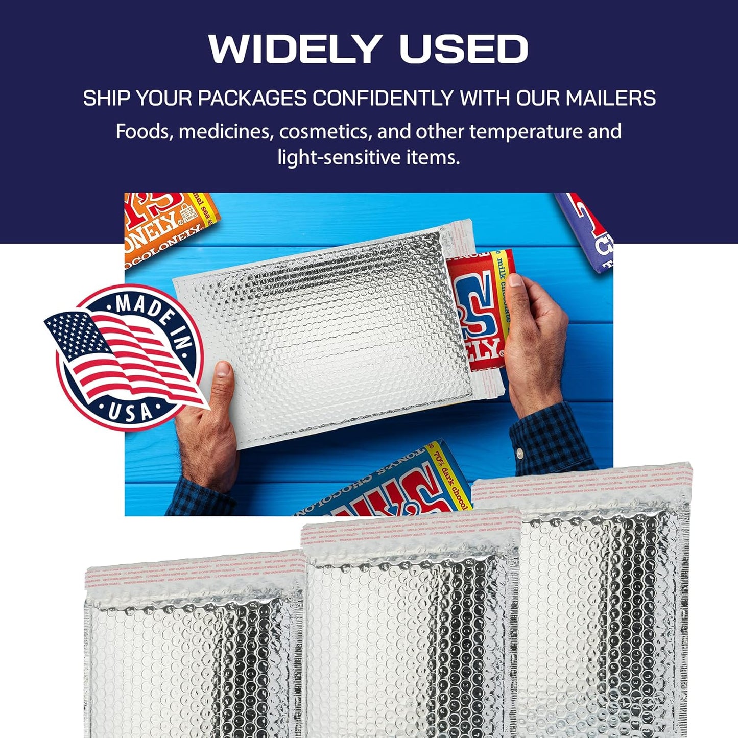 300-Pack Insulated Silver Thermal Bubble Mailers 6 x 7 - Waterproof Metallic Foil Self-Sealing Padded Envelopes for Cold Shipping, Perishables, Food, Cosmetics, Pharmaceuticals