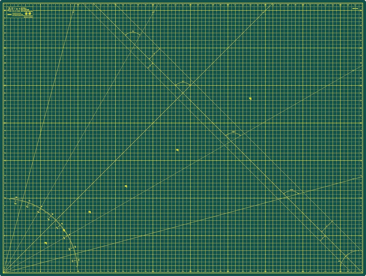 Elan Cutting Mat A0 Green, Extra Large Self Healing Cutting Mat 36 x 48 Inch, 5-Ply Craft Board Green, Hobby Board for Crafts 36x48 Inch